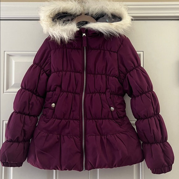 Weather Tamer Other - Weather Tamer Purple Hooded Fur Trimmed Puffer Jacket Size: 10-12